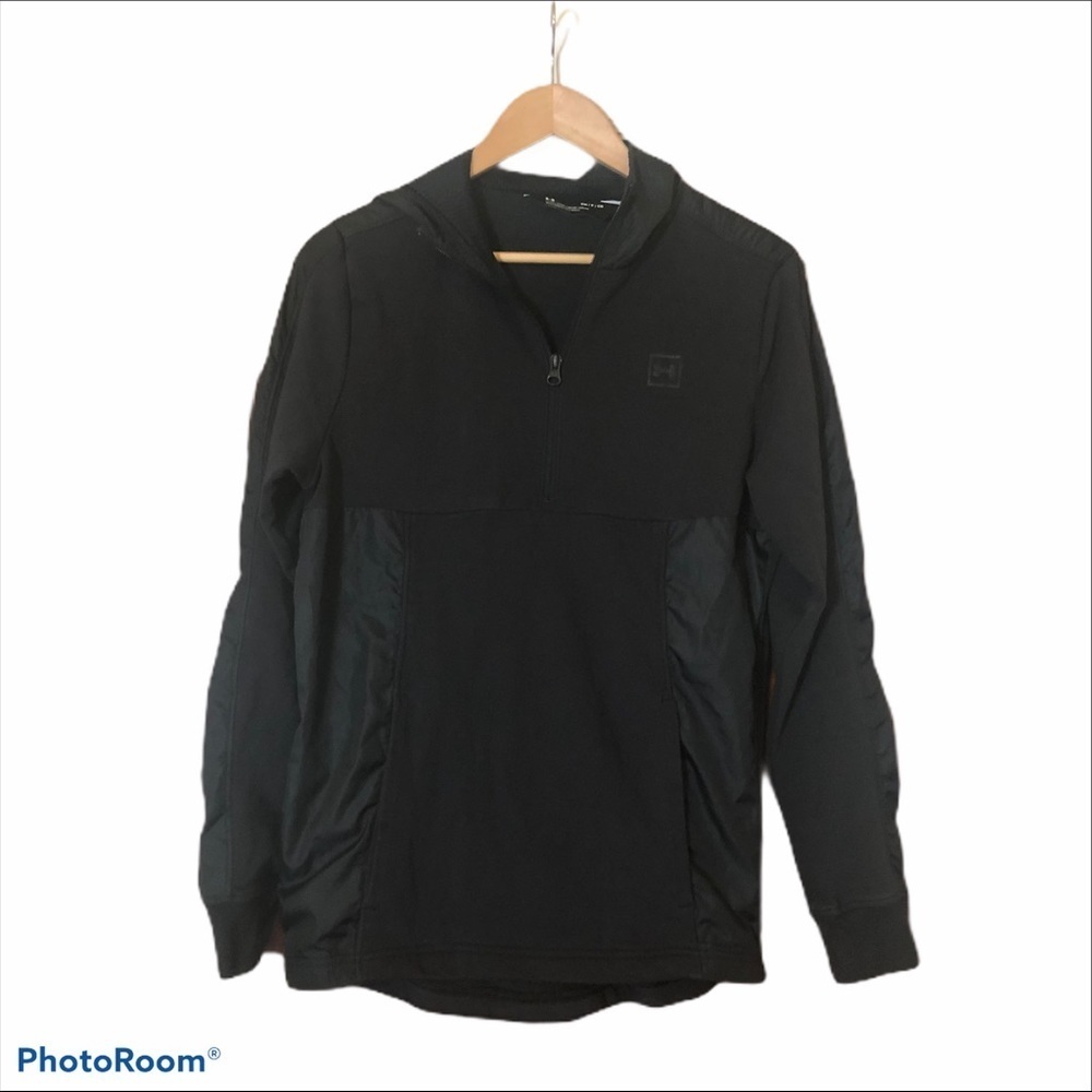Under Armor Fitted Black Pullover Jacket Size Sma… - image 1